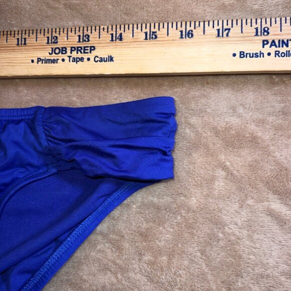 Liz Claiborne Women Sz 6 Royal Blue Bikini Layered Ruffled Side Swim Bottom (Q) - Picture 5 of 5